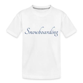 snowboarding snowboard boarden - Kinder Premium Bio T-Shirt - Weiß - Vorne