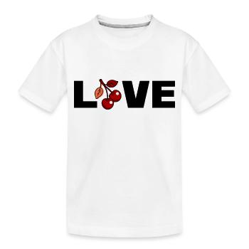 Liebeskirschen - Kinder Premium Bio T-Shirt - Weiß - Vorne