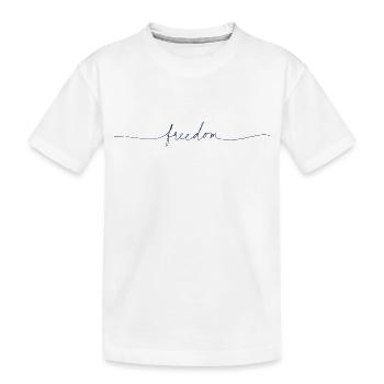 Freedom - Kids' Premium Organic T-Shirt - white - Front