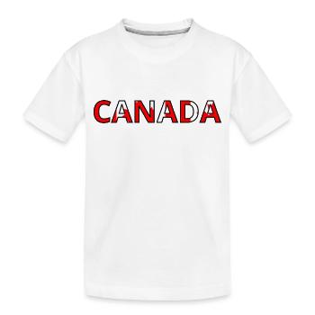 Kanada Flagge - Kinder Premium Bio T-Shirt - Weiß - Vorne