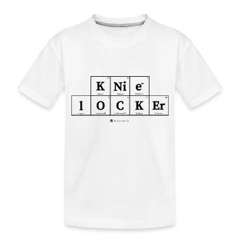 Knie locker (helle Stoffe) - Kinder Premium Bio T-Shirt - Weiß - Vorne