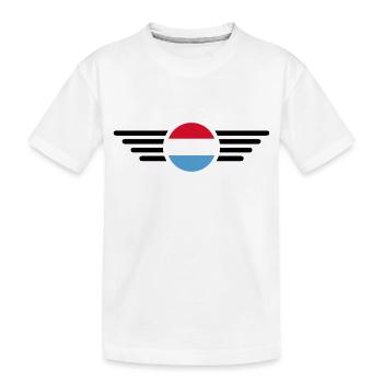 Luxembourg Style T-Shirt - Kids' Premium Organic T-Shirt - white - Front