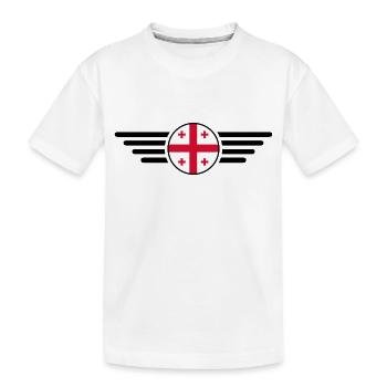 T-shirt design de style géorgien - T-shirt bio Premium Enfant - blanc - Devant