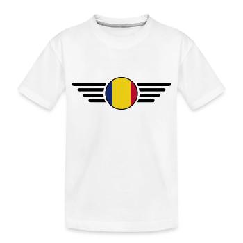 T-shirt design de style Roumanie - T-shirt bio Premium Enfant - blanc - Devant