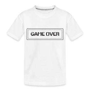 Game Over - Kinder Premium Bio T-Shirt - Weiß - Vorne