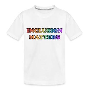 L’inclusion compte Arc-en-ciel - T-shirt bio Premium Enfant - blanc - Devant