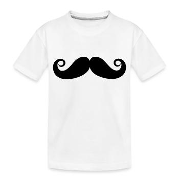 Moustache - Kids' Premium Organic T-Shirt - white - Front