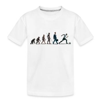 Evolution Football Artboard 1 - Kids' Premium Organic T-Shirt - white - Front