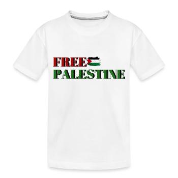 FREIES PALÄSTINA FÜR IMMER - Kinder Premium Bio T-Shirt - Weiß - Vorne