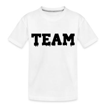team - Kids' Premium Organic T-Shirt - white - Front