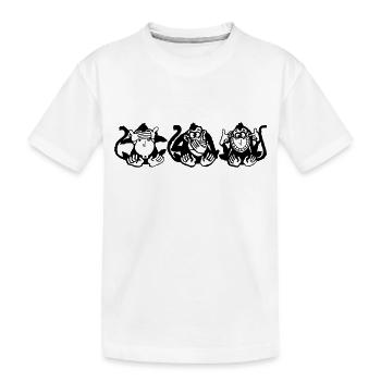 3_apes - Kinder Premium Bio T-Shirt - Weiß - Vorne