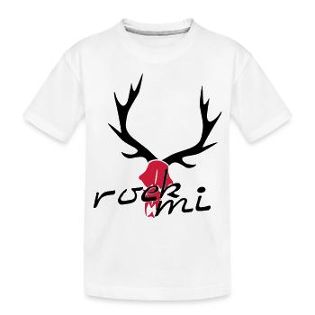 rock mi - Kids' Premium Organic T-Shirt - white - Front