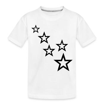 sterne - Kinder Premium Bio T-Shirt - Weiß - Vorne