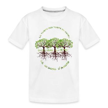 T-shirt les temps du corps, Lembrun 2016/Qi Gong - T-shirt bio Premium Enfant - blanc - Devant