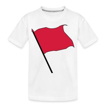 drapeau rouge - T-shirt bio Premium Enfant - blanc - Devant
