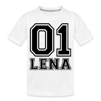 Lena - Name - Kinder Premium Bio T-Shirt - Weiß - Vorne