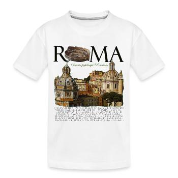 ROME - Kinder Premium Bio T-Shirt - Weiß - Vorne