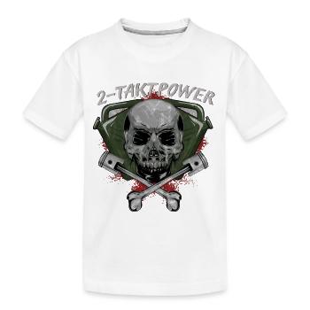 puissance 2 temps Totenkopf piston du crâne - T-shirt bio Premium Enfant - blanc - Devant