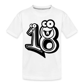 18-eighteen age comic cartoon - Kids' Premium Organic T-Shirt - white - Front