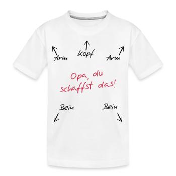Opa du schaffst das - Kinder Premium Bio T-Shirt - Weiß - Vorne