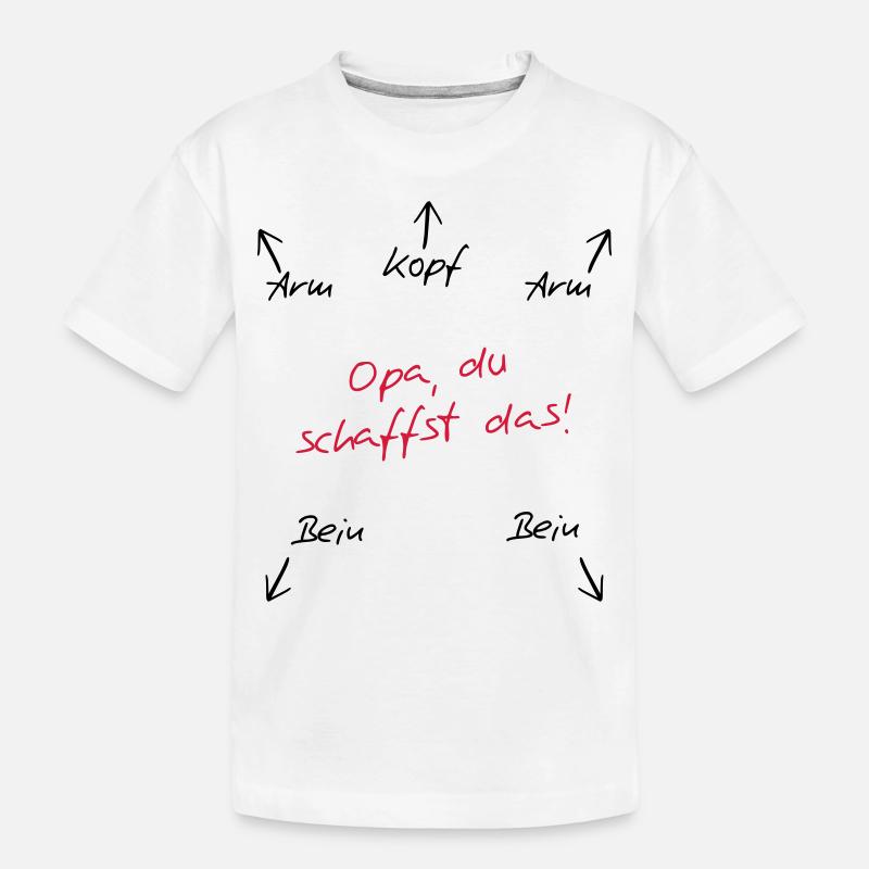 Opa du schaffst das - Kinder Premium Bio T-Shirt - Weiß