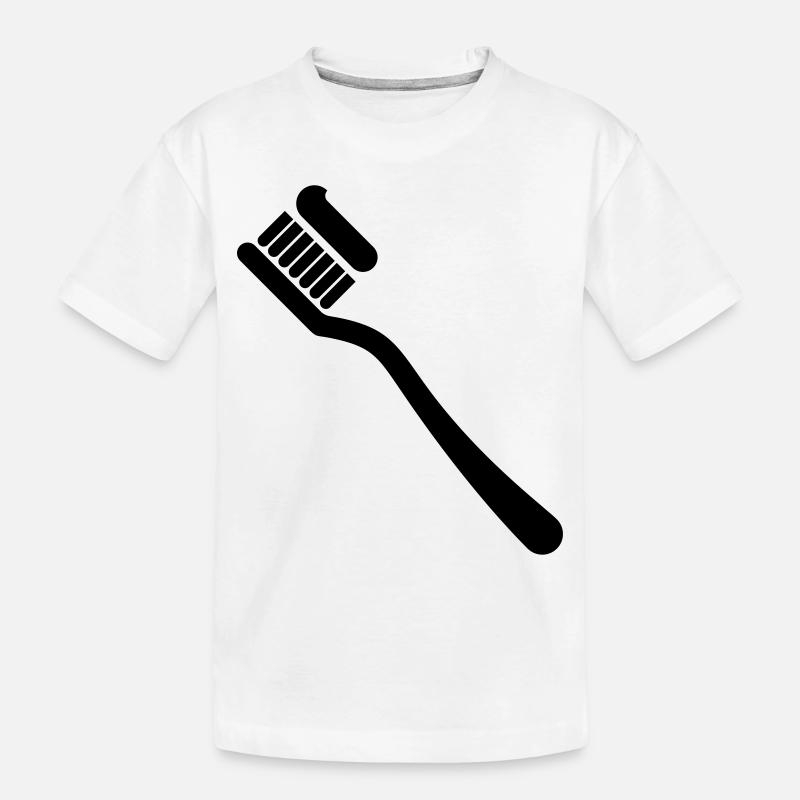 Zahnbürste - Kinder Premium Bio T-Shirt - Weiß