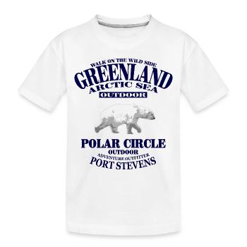 Greenland - Polar Bear - Grönland - Kinder Premium Bio T-Shirt - Weiß - Vorne
