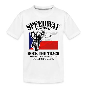 Speedway - Czech Republic Flag - Kids' Premium Organic T-Shirt - white - Front