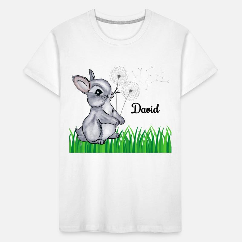 Rabbit Name Gift David Kids' Premium Organic T-Shirt