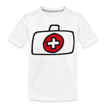 Medizin Koffer Skizze - Kinder Premium Bio T-Shirt - Weiß - Vorne