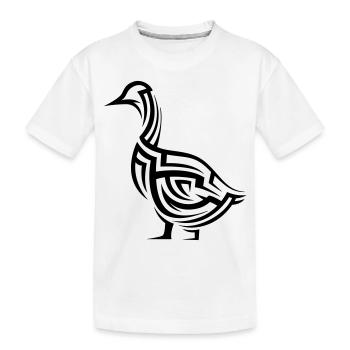 Ente Tribal Tattoo - Kinder Premium Bio T-Shirt - Weiß - Vorne