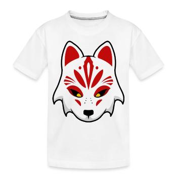 Kitsune - Kinder Premium Bio T-Shirt - Weiß - Vorne