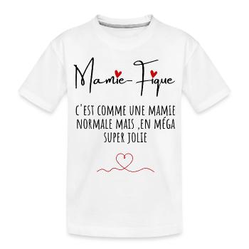 Mamie-fique mamie magnifique - T-shirt bio Premium Enfant - blanc - Devant