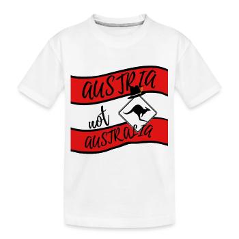 Autriche Design - L’Autriche et non l’Australie Dicton - T-shirt bio Premium Enfant - blanc - Devant