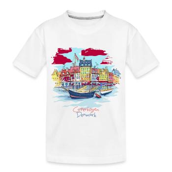 Danemark Copenhague T-shirt Danois Danois - T-shirt bio Premium Enfant - blanc - Devant