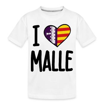 i love malle flagge - Kinder Premium Bio T-Shirt - Weiß - Vorne