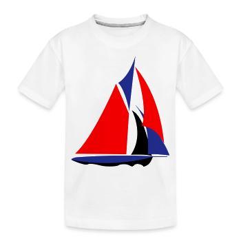 French sailboat - Kids' Premium Organic T-Shirt - white - Front
