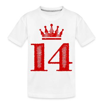 14 Couronne numérique - T-shirt bio Premium Enfant - blanc - Devant