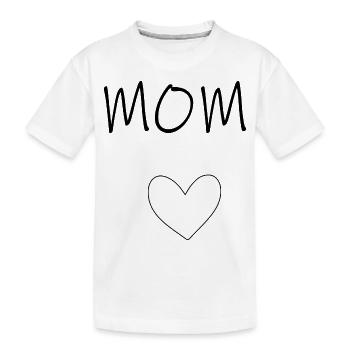 MOM heart - T-shirt bio Premium Enfant - blanc - Devant