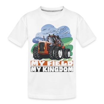 Mein Feld, mein Reich - Kinder Premium Bio T-Shirt - Weiß - Vorne