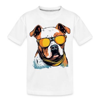 Jok le bouledogue - T-shirt bio Premium Enfant - blanc - Devant
