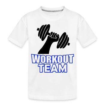 workout team - Kinder Premium Bio T-Shirt - Weiß - Vorne