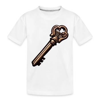 Schlüssel / Schloss / verschlossen / Sicherheit - Kinder Premium Bio T-Shirt - Weiß - Vorne