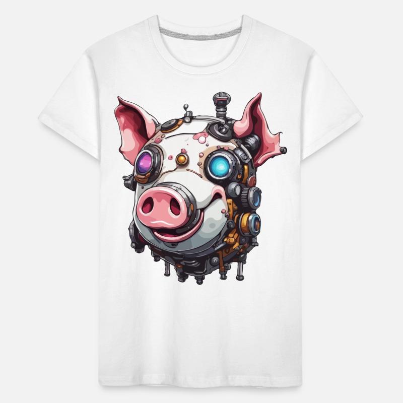 Roboter Tier / KI / Mechanisierte Tiere / Comic Kinder Premium Bio T-Shirt