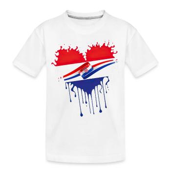 Croatia hrvatska croatia hrv hr travel tourism - Kids' Premium Organic T-Shirt - white - Front