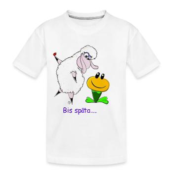 To Späta...... Wolly Sheepling Gaming - Kids' Premium Organic T-Shirt - white - Front