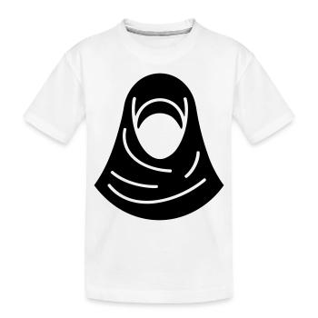 Hijab Kopftuch Muslimische Frau - Kinder Premium Bio T-Shirt - Weiß - Vorne