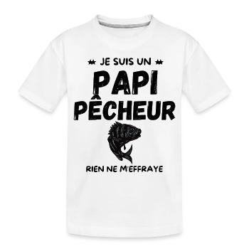 PAPI PÊCHEUR - T-shirt bio Premium Enfant - blanc - Devant