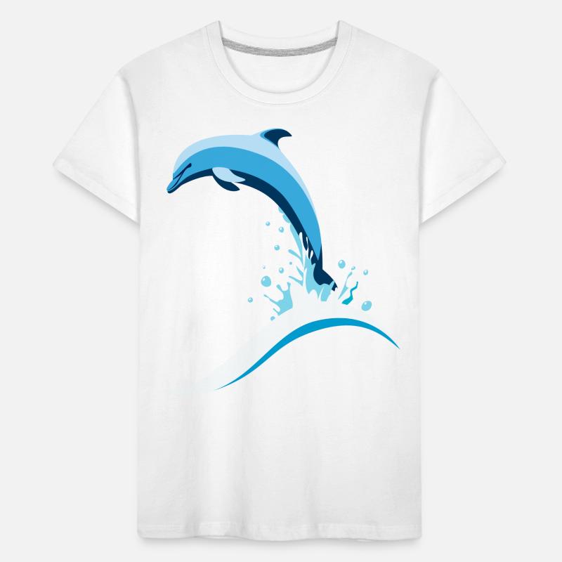 Springender Delfin Kinder Premium Bio T-Shirt