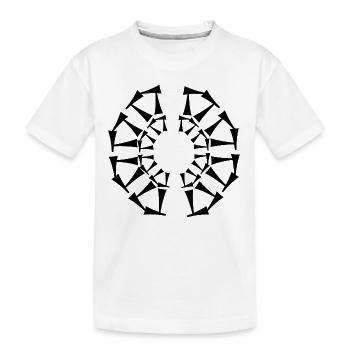 Tri-Circular Design - Kinder Premium Bio T-Shirt - Weiß - Vorne